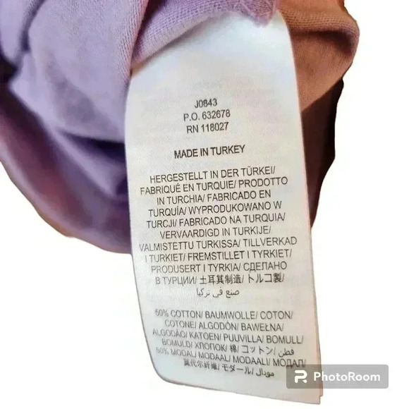 Boden T-Shirt Purple Supersoft Ruched T-Shirt Size 6 - Picture 5 of 5